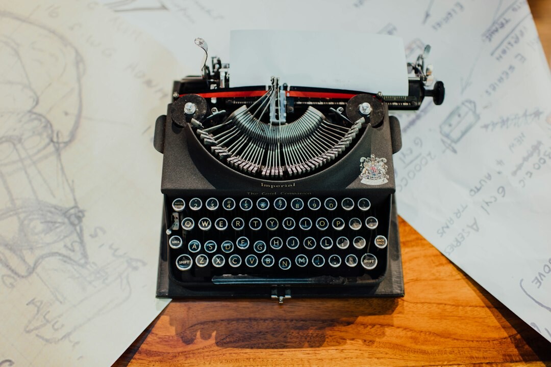 old typewriter with paper