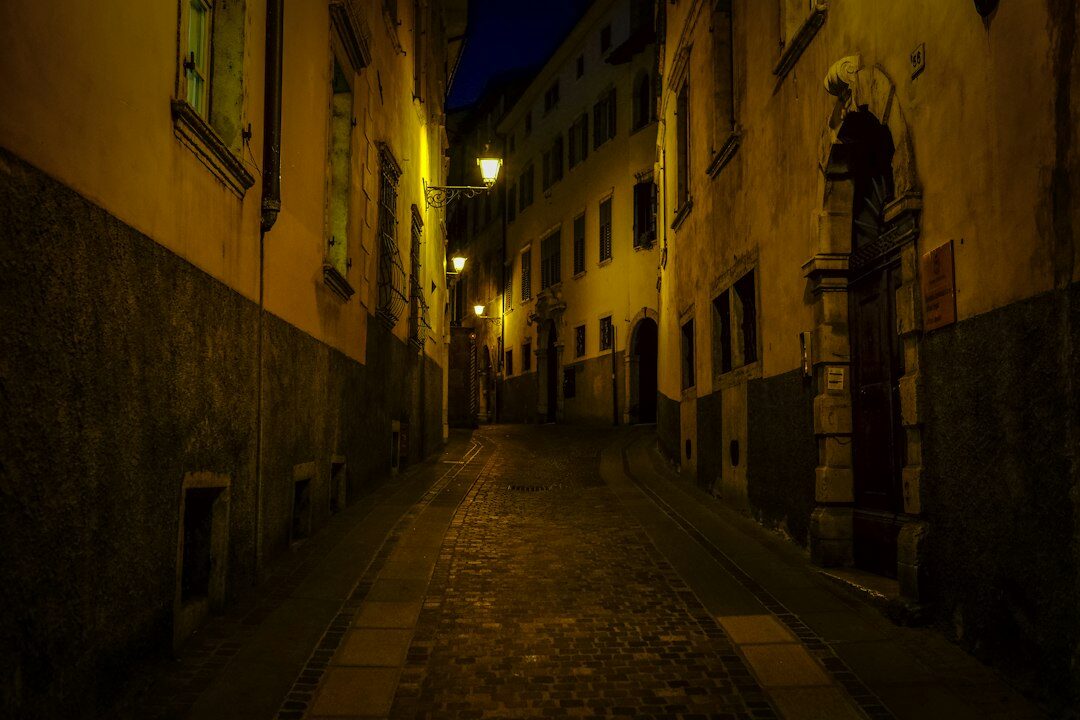 dark alley at night